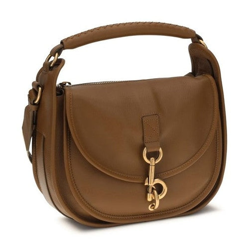 Burberry Brown Calf Leather Bos Taurus Shoulder Bag