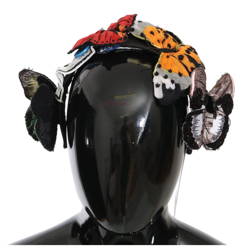 Dolce & Gabbana Tiara Floral Butterfly Sequin Diadem Headband