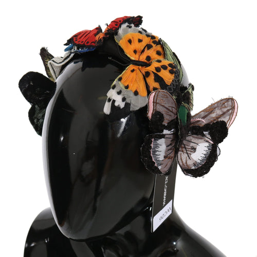 Dolce & Gabbana Tiara Floral Butterfly Sequin Diadem Headband