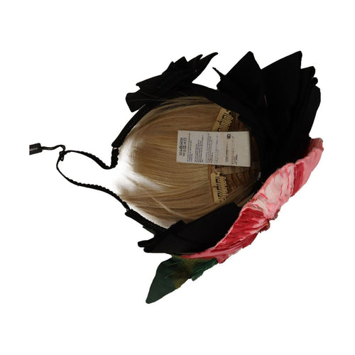 Dolce & Gabbana Black Silk White Hair Parrucchiera Diadem Headband