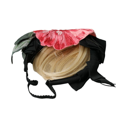Dolce & Gabbana Black Viscose White Hair Parrucchiera Headband Diadem