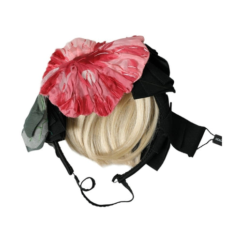 Dolce & Gabbana Black Viscose White Hair Parrucchiera Headband Diadem