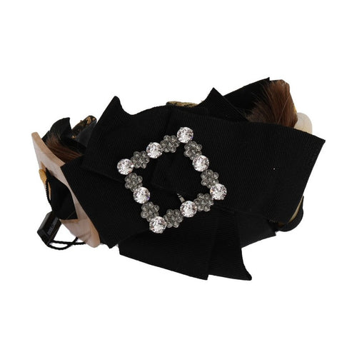 Dolce & Gabbana Clear Crystal Brown Hair Headband