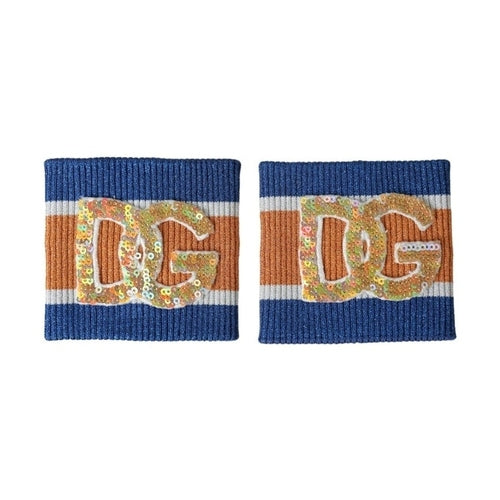 Dolce & Gabbana Multicolor Logo Sequin Viscose Wristband