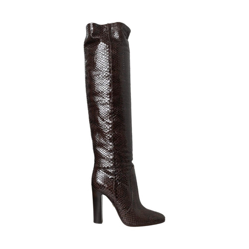 Dolce & Gabbana Brown Exotic Leather Heels High Boots Shoes