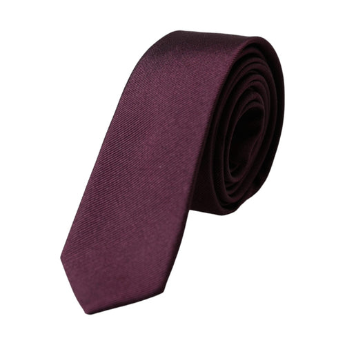 Dolce & Gabbana Bordeaux Solid 100% Silk Adjustable Men Tie