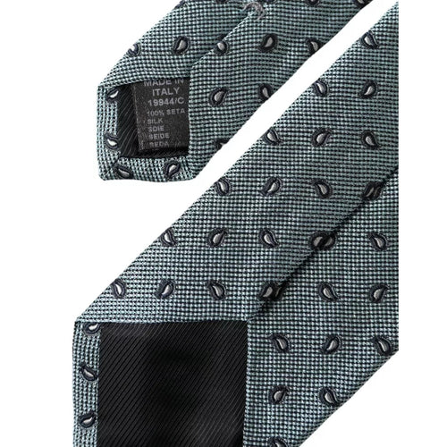 Dolce & Gabbana Green 100% Silk Patterned Adjustable Men Tie