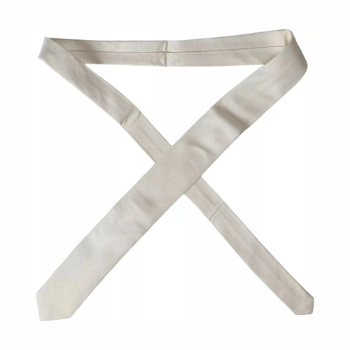 Dolce & Gabbana Off White Patterned Silk Classic Adjustable Tie