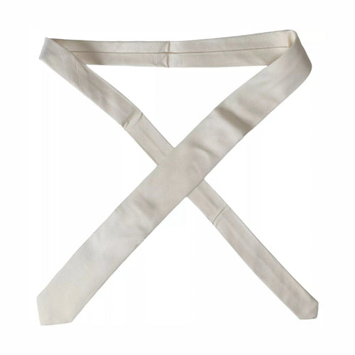Dolce & Gabbana Off White Patterned Silk Classic Adjustable Tie