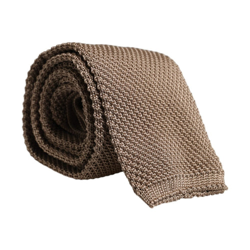 Dolce & Gabbana Brown Silk Adjustable Necktie Tie