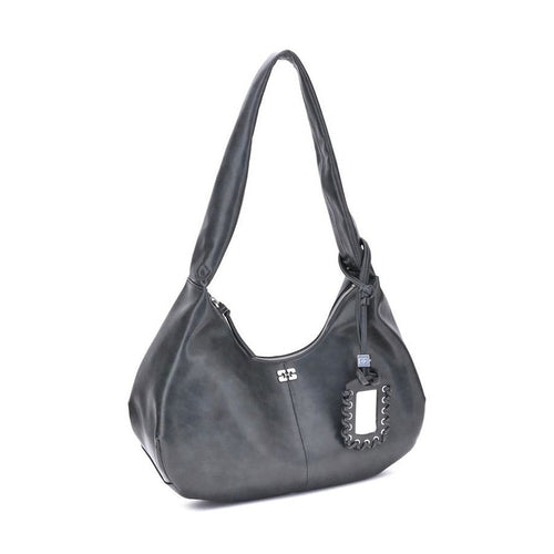 Ganni Black Lyocell Shoulder Bag