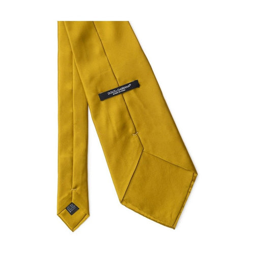 Dolce & Gabbana Yellow Silk Tie
