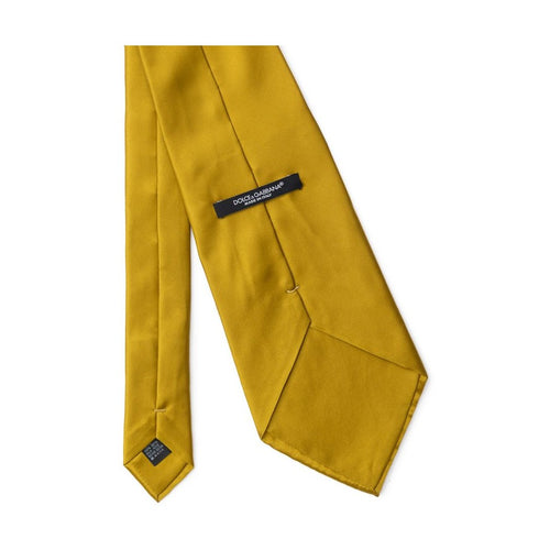 Dolce & Gabbana Yellow Silk Tie