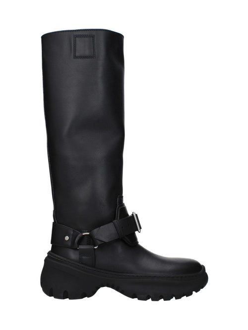Burberry Black Leather Boots