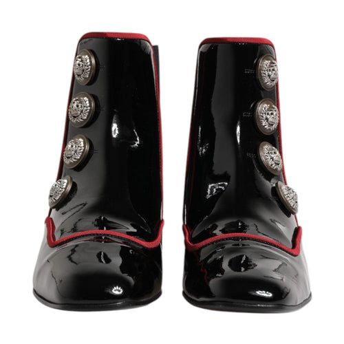 Dolce & Gabbana Black Jackie Buttoned Chelsea Boots Shoes
