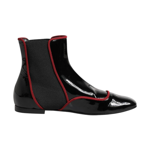 Dolce & Gabbana Black Jackie Buttoned Chelsea Boots Shoes