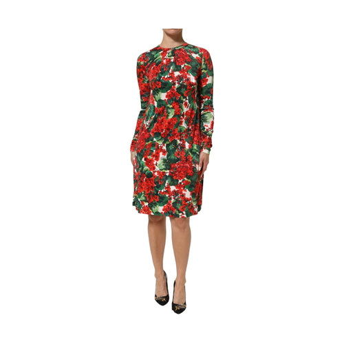 Dolce & Gabbana Multicolor Floral Short Portofino Dress