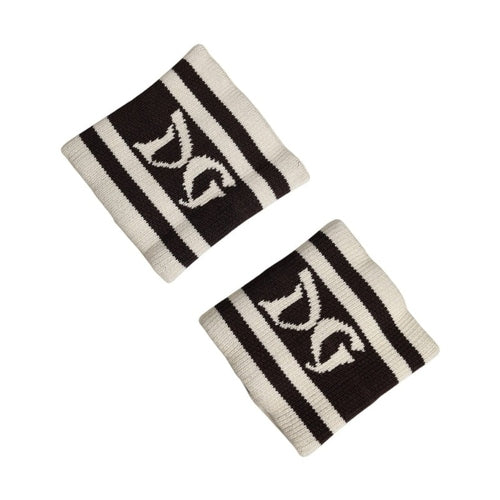 Dolce & Gabbana Black White DG Logo Cotton 1 Pair Wristband