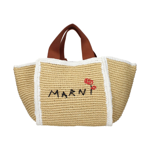 Marni Beige Raffia Handbag