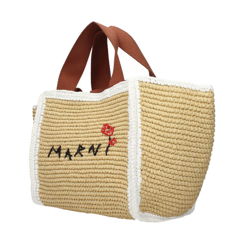 Marni Beige Raffia Handbag
