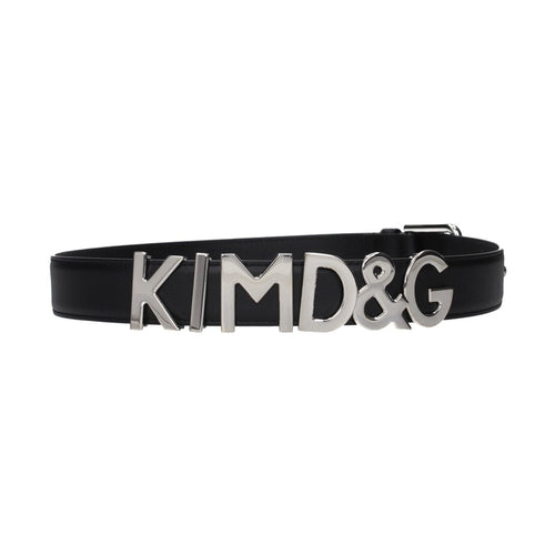 Dolce & Gabbana Black Leather Regular Belt