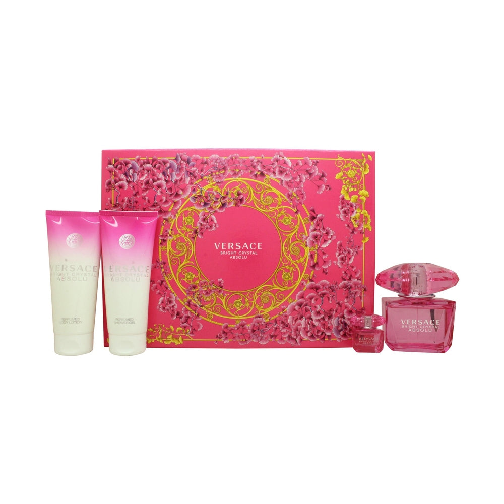 Versace Bright Crystal Absolu Presentset 90ml EDP + 100ml Bodylotion + 100ml Showergel + 5ml EDP