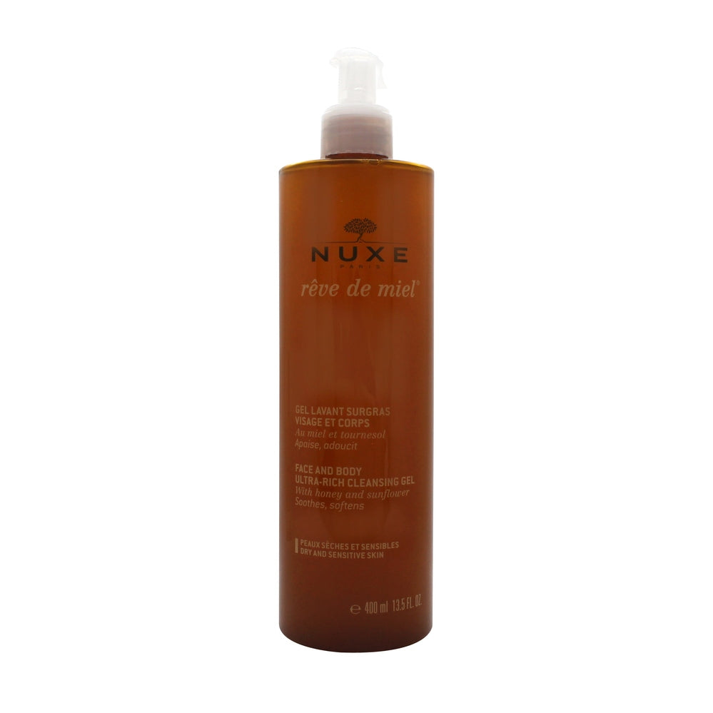 Nuxe Reve de Miel Gezicht en Lichaam Ultra-Rich Reinigingsgel 400ml - Droge/Gevoelige Huid