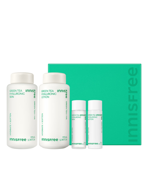Innisfree-Green-Tea-Hyaluronic-Skincare-Set โ beauty & skincare essential for daily radiance