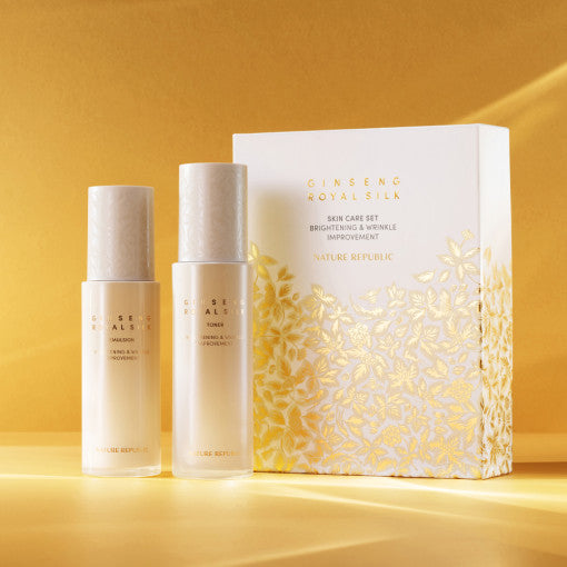 Nature Republic Ginseng Gold Silk Toner & Emulsion Set - All Day Pretty Skincare SET NATURE REPUBLIC