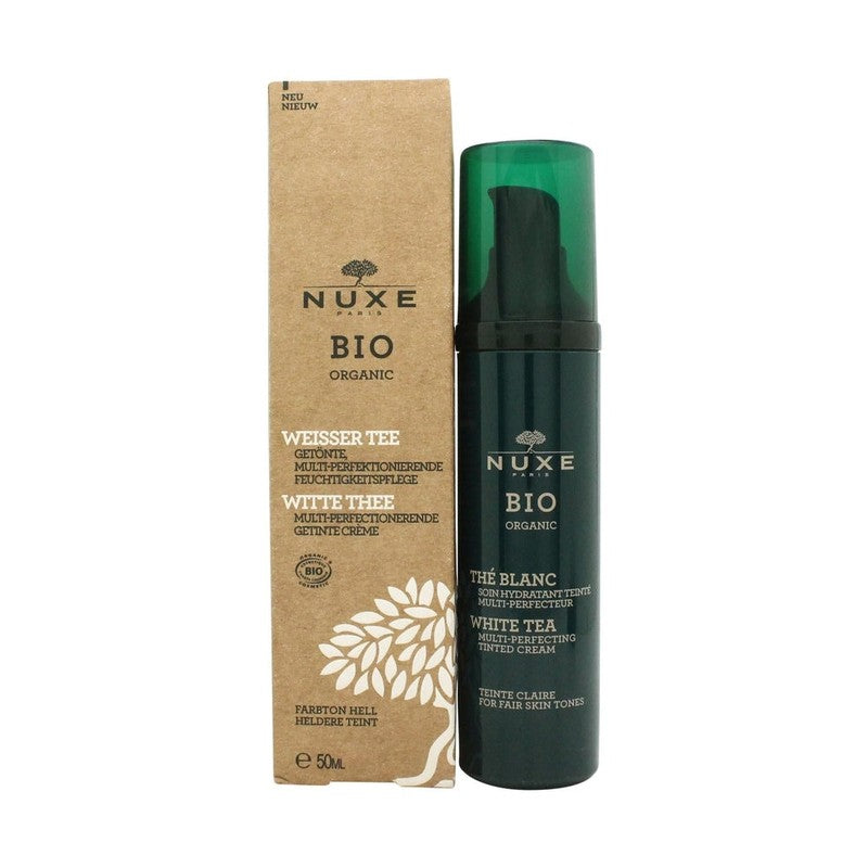 Nuxe Bio Organic White Tea Multi-Perfecting Getinte Gezichtscrème 50ml - Lichte Huidtinten