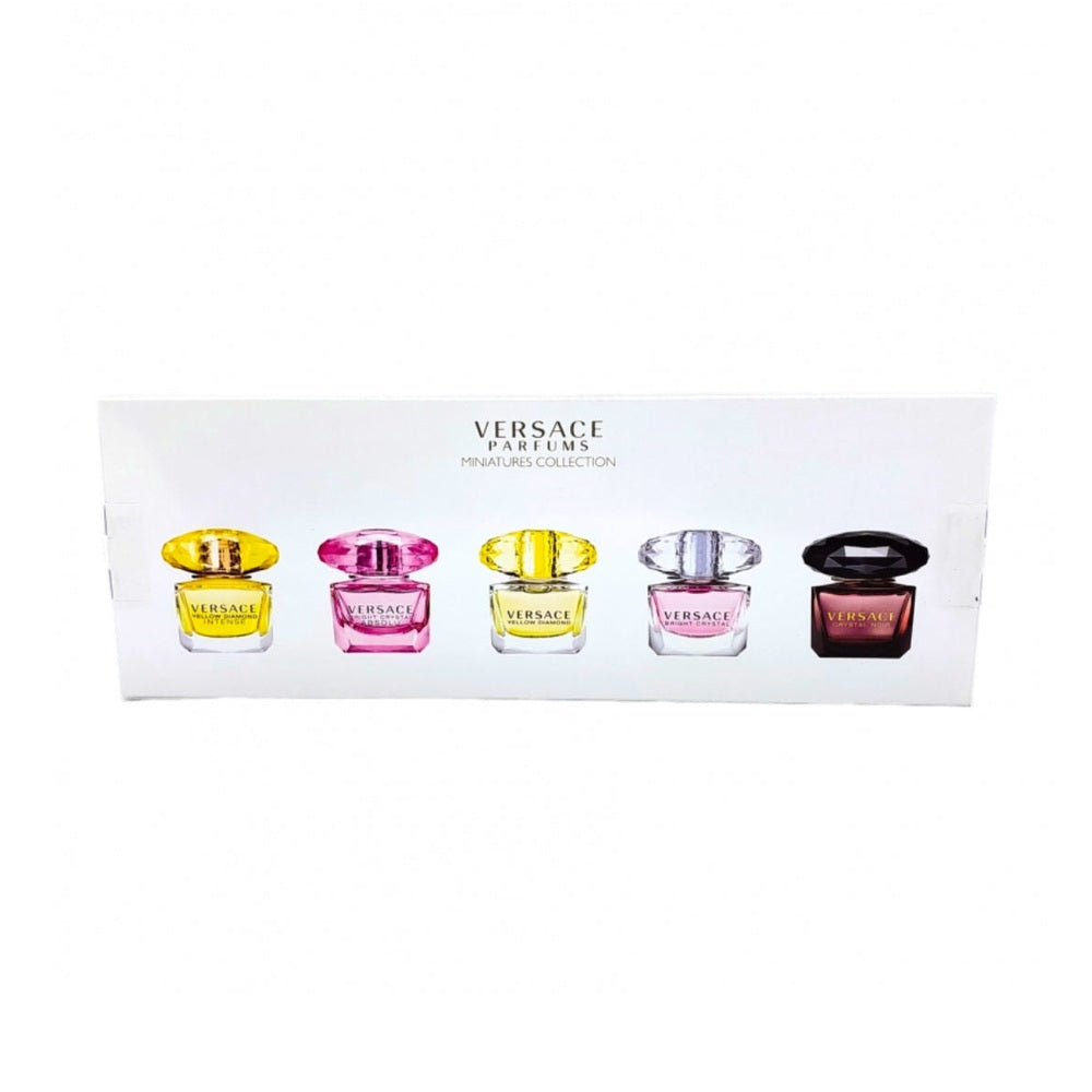 Versace Mini Set Gift Set 5ml Dylan Purple EDP + 5ml Bright Crystal EDT + 5ml Eau Fraiche EDT + 5ml Pour Homme EDT + 5ml Eros EDT