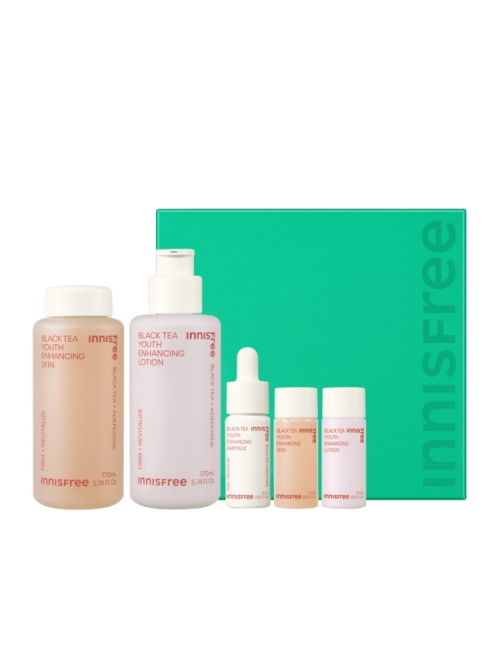 Innisfree-Black-Tea-Youth-Enhancing-Skincare-Set – beauty & skincare essential for daily radiance