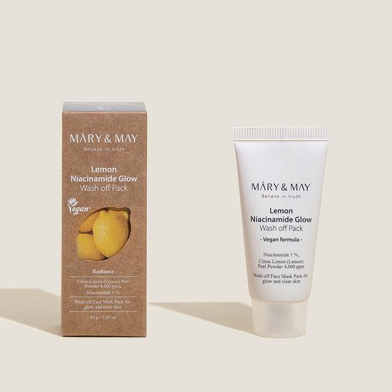 MARY & MAY: Vegan Lemon Niacinamide Glow Wash off Pack 30g