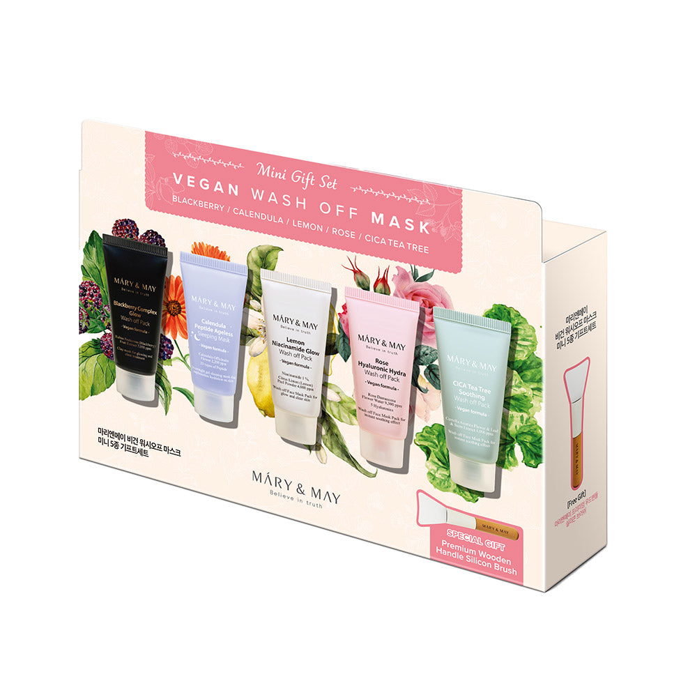 Mary-May-Vegan-Wash-Off-Mask-Mini-Gift-Set-30G-X-5 – beauty & skincare essential for daily radiance