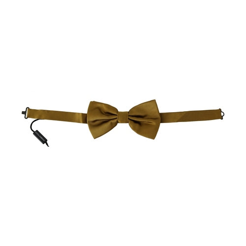 Dolce & Gabbana Yellow Mustard 100% Silk Butterfly Papillon Men Bow Tie