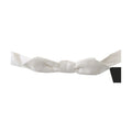 Dolce & Gabbana White 100% Silk Slim Adjustable Neck Papillon Men Tie