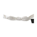 Dolce & Gabbana White 100% Silk Slim Adjustable Neck Papillon Men Tie