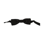 Dolce & Gabbana Black Polka Dots Silk Adjustable Neck Papillon Men Bow Tie