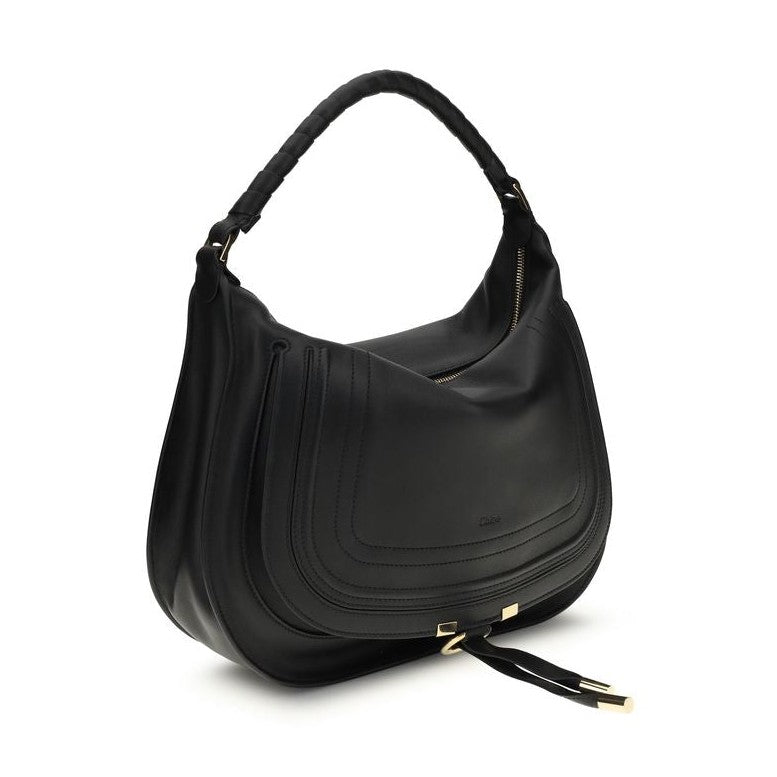 Chloé Black Calf Leather Bos Taurus Shoulder Bag