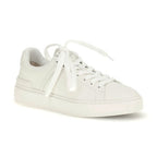 Balmain White Calf Leather Bos Taurus Low Top Sneakers