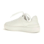 Balmain White Calf Leather Bos Taurus Low Top Sneakers