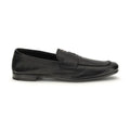 Prada Black Goatskin Slip-On Loafers