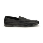 Prada Black Goatskin Slip-On Loafers