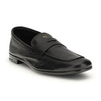 Prada Black Goatskin Slip-On Loafers