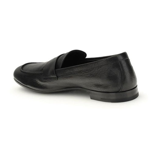 Prada Black Goatskin Slip-On Loafers