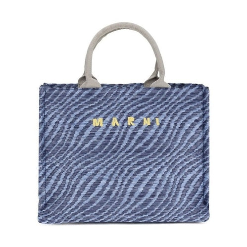 Marni Blue Fabric Shoulder Bag