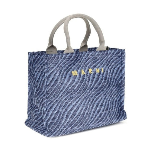 Marni Blue Fabric Shoulder Bag