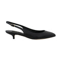 Dolce & Gabbana Black Leather Slingbacks Heels Pumps Shoes
