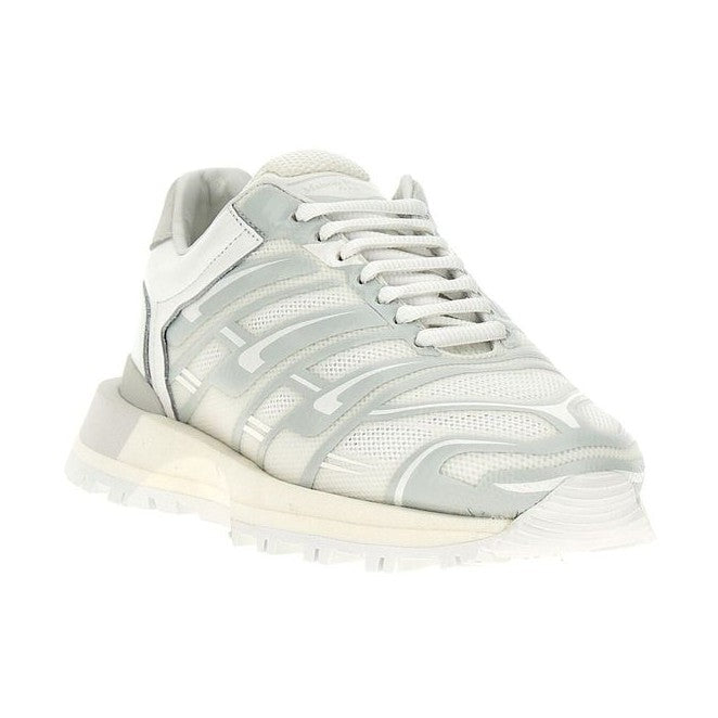 Maison Margiela White Fabric Athletic Sneakers
