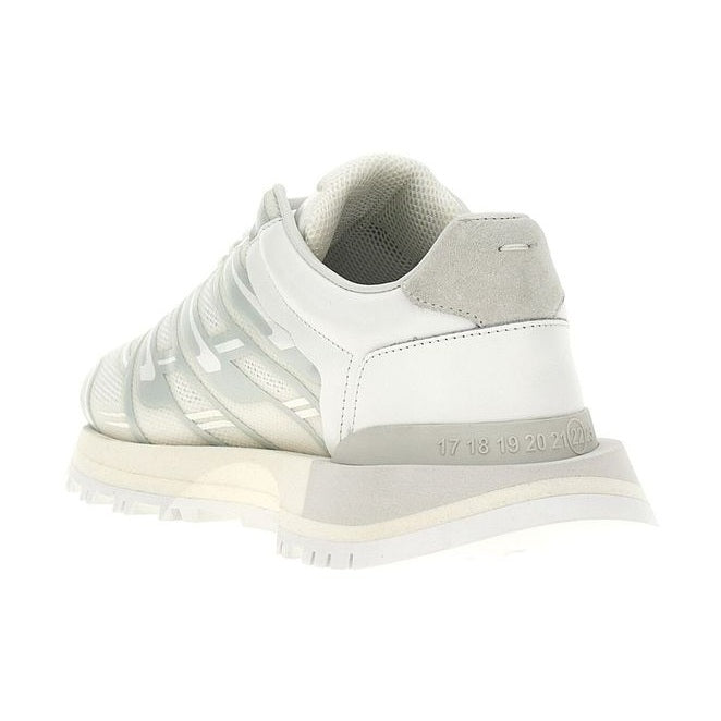 Maison Margiela White Fabric Athletic Sneakers
